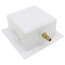 Square Expansion PEX Ice Maker Outlet Box w/ Water Hammer Arrestor, 1/4 Turn, Low Lead (Standard Pack)