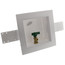Square Ice Maker Outlet Box w/ 1/4 Turn Lead Free Valve (Pex Crimp)