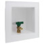 Square Expansion PEX Ice Maker Outlet Box w/ 1/4 Turn, Low Lead (Standard Pack)