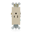 Decora Plus Single Receptacle Outlet,  Smooth Face, 15A, 125V Side Wire, NEMA 5-15R, 2-Pole, 3-Wire, Self-Grounding (Ivory)