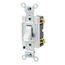 3A, 24V AC/DC, Toggle Switch 1-Pole, Self-Grounding, Back/Side Wired (White)
