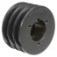 3 Groove Cast Iron Split Taper Sheave, A, B or 5V Belt,  4.48" OD