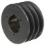 3 Groove Cast Iron Split Taper Sheave, A, B or 5V Belt,  4.48" OD