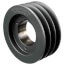 3 Groove Cast Iron Split Taper Sheave, A, B or 5V Belt,  5.88" OD