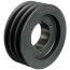 3 Groove Cast Iron Split Taper Sheave, A, B or 5V Belt,  6.28" OD