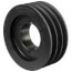 3 Groove Cast Iron Split Taper Sheave, A, B or 5V Belt,  6.28" OD