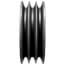 3 Groove Cast Iron Split Taper Sheave, A, B or 5V Belt,  6.68" OD