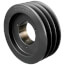 3 Groove Cast Iron Split Taper Sheave, A, B or 5V Belt,  6.68" OD