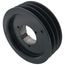 3 Groove Cast Iron Split Taper Sheave, A, B or 5V Belt, 7.43" OD
