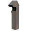 1-Gang 18" Stainless Steel Power Pedestal, Surface Mount, NEMA 3R, Lockable Flush Hinge Top, Self-Closing Lid, Bronze, Stainless Steel