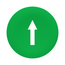 Harmony ZB Round White Marked Right Arrow Push Button Cap - Green