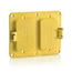 2, GFCI/Decora Receptacle Coverplate w/ Weather-resistant Flip Lid Yellow