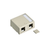 Surface-mount Quickport, Box, Plenum Rated, 2-port (Light Almond)