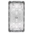 8-5/8" L x 4-1/2" W x 1-5/8" D 3-Gang Steel Box w/ 1/2" and 3/4" Knockouts
