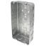 8-5/8" L x 4-1/2" W x 1-5/8" D 3-Gang Steel Box w/ 1/2" and 3/4" Knockouts