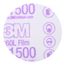 3", Hookit Finishing Film Abrasive Disc 260L, 00907, P1500 (Pack of 50)