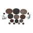 30 Piece Deburring Wheels Kit 1/2, 1", 1-1/2" & 2" dia Unitized Wheels in Fine, Med & Coarse Grades