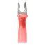 Partially Insulated, #6 Stud, Crimp Locking Fork Terminal, Red (Pack of 25)