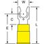 Yellow Partially Insulated Nylon #10 Stud Crimp Standard Fork Terminal (Pack of 50), 7010349251