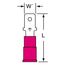 Male, Vinyl, 22-18 AWG, 0.187" Tab Width Wire Disconnect, Red (Pack of 100)