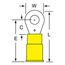Partially Insulated, 12 to 10 AWG, Crimp Connection Circular Ring Terminal (Pack of 50), 7010397385
