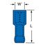 Female, Nylon, 16-14 AWG, 0.187" Tab Width Wire Disconnect, Blue (Pack of 100)