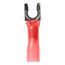 Partially Insulated, #8 Stud, Crimp Locking Fork Terminal, Red (Pack of 25)