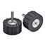 Rubber Slotted Expander Wheel 77720, 2" x 1" 1/4 Diameter Shank