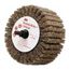 3" dia, 1-3/8" Face Width, Alum. Oxide Non-Woven, Med Grade, 8,000 Max RPM, Mounted Flap Wheel