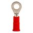 Partially Insulated, 22 to 18 AWG, Crimp Connection Circular Ring Terminal (Pack of 100), 7100164984