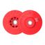 4-1/2", Red, Disc Back-up Pad Ribbed, 88655, Extra Hard, One Piece