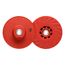 5", Red, Disc Back-up Pad Ribbed, 88656, Extra Hard, One Piece