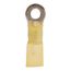 Partially Insulated, 12 to 10 AWG, Crimp Connection Circular Ring Terminal #10 Stud, Yellow, 7010319503