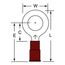 Partially Insulated, 22 to 18 AWG, Crimp Connection Circular Ring Terminal, Red, 7010349237