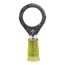 Partially Insulated, 12 to 10 AWG, Crimp Connection Circular Ring Terminal, Yellow, 7010349243