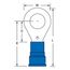 Partially Insulated, 6 to 6 AWG, Crimp Connection Circular Ring Terminal, Blue, 7010349247