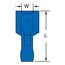 Male, Nylon, 16-14 AWG, 1/4" Tab Width Wire Disconnect, Blue, 7010349261