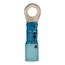 Partially Insulated, 16 to 14 AWG, Crimp Connection Circular Ring Terminal, Blue, 7010349266