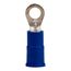 Partially Insulated, 22 to 18 AWG, Crimp Connection Circular Ring Terminal #8 Stud, Red (0.93" Long x 0.31" Wide), 7010397274