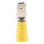 Male, Vinyl, 12-10 AWG, 1/4" Tab Width Wire Disconnect, Yellow, 7010397415