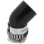 3" PolyPro 45° Black UV Resistant Elbow w/ LB2