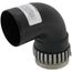 3" PolyPro 90° Black UV Resistant Elbow w/ LB2