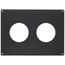 3" PolyPro Black Wall Plate for Twin Pipes