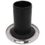 3" ABS Street Closet Flange w/ Stainless Steel Ring, 6" Long, Fits Into 3" Hub