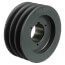 3 Groove Gripbelt Split Taper Sheave, A, B Belt, 5.75" OD