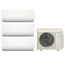 24,000 BTU, R-32, 21 SEER2 Ductless Three Zone Heat Pump Package (7+15+15)
