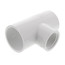 1-1/4" x 1-1/4" x 1" PVC Sch. 40 Threaded Tee (Socket x FIPT)
