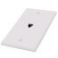 Telephone Wall Jack, 6P4C, Screw Terminals - White