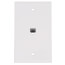 Telephone Wall Jack, 6P4C, Screw Terminals - White