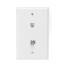 Telephone Wall Jack, 6P4C x F, Screw Terminals - White